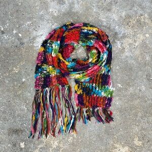 Vintage Colourful Knit Scarf